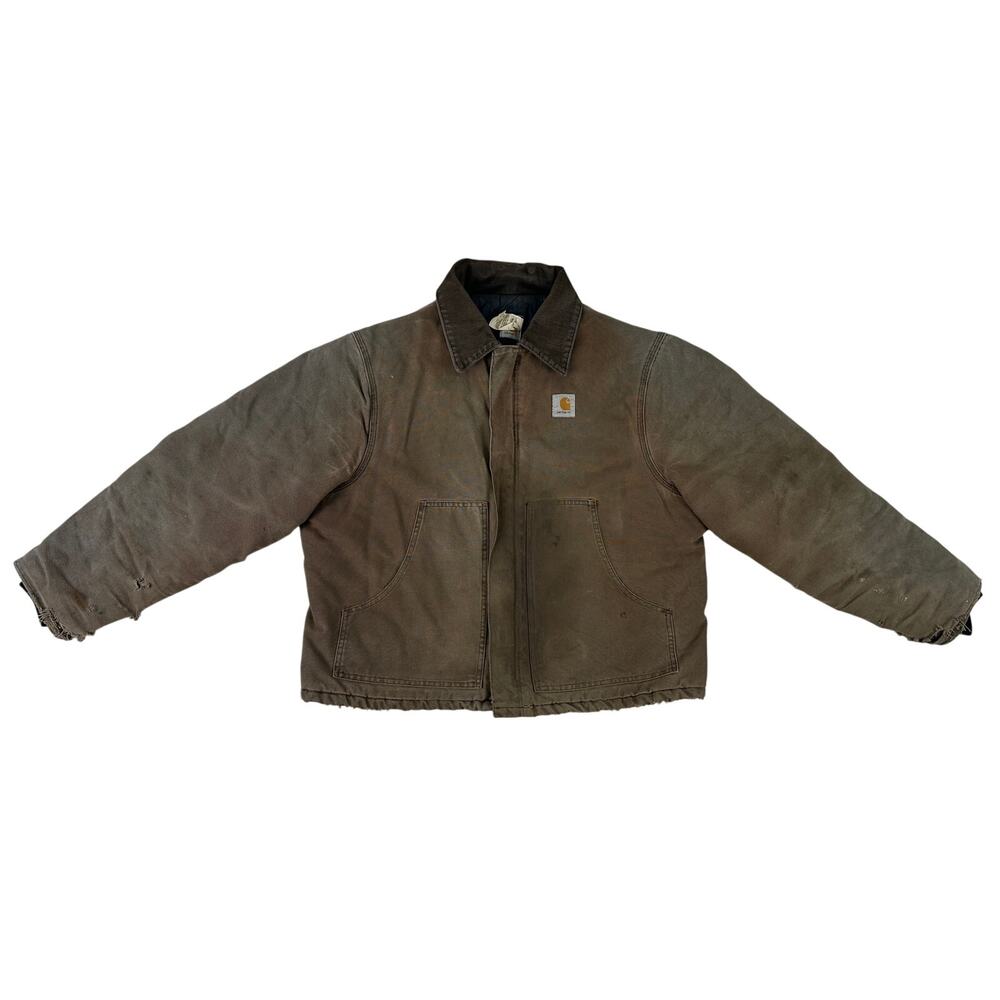 Vintage Carhartt Arctic Quilt-Lined Detroit Jacket Chestnut Brown Men's Sz XL - Picture 2 of 9